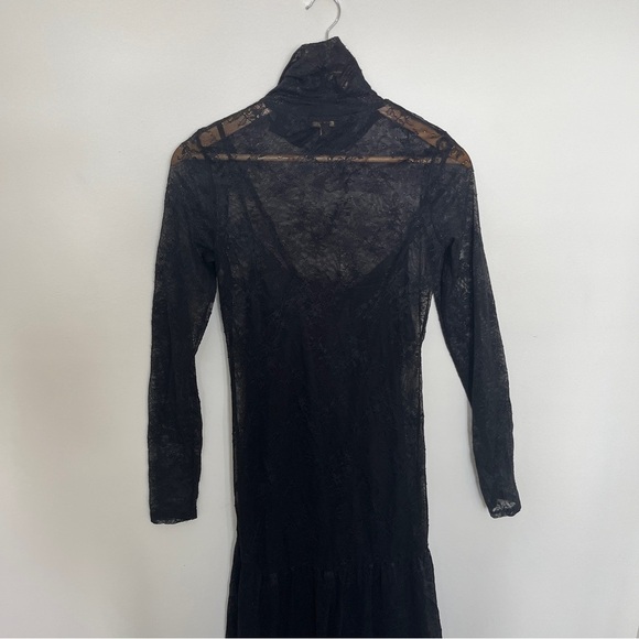 AFRM Elegant Amala Lace Dress Black Size M - Picture 7 of 9